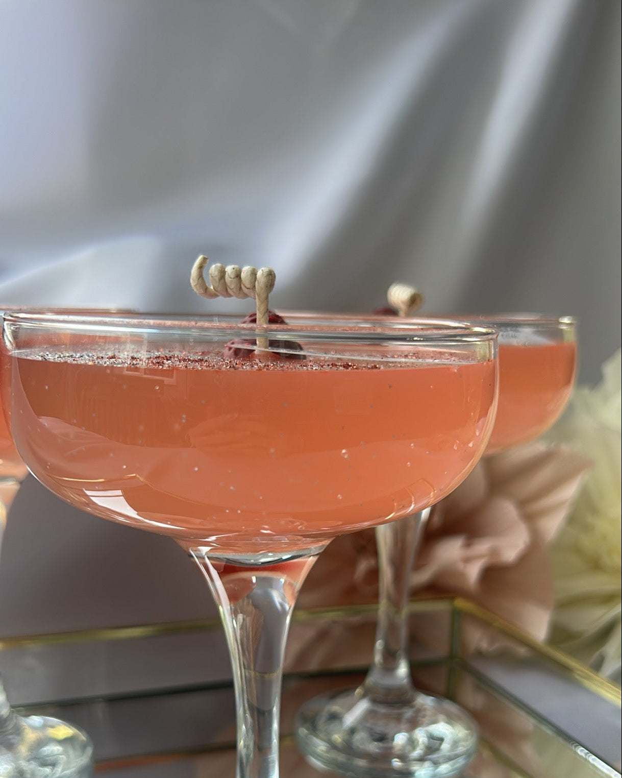 Pink Champagne Candle