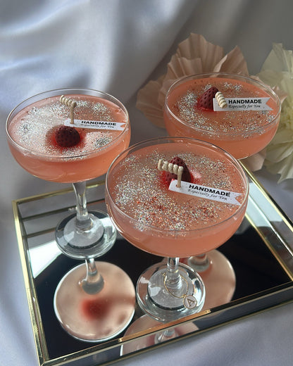 Pink Champagne Candle