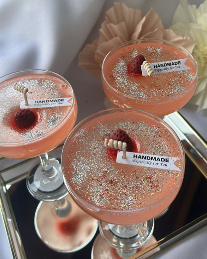 Pink Champagne Candle